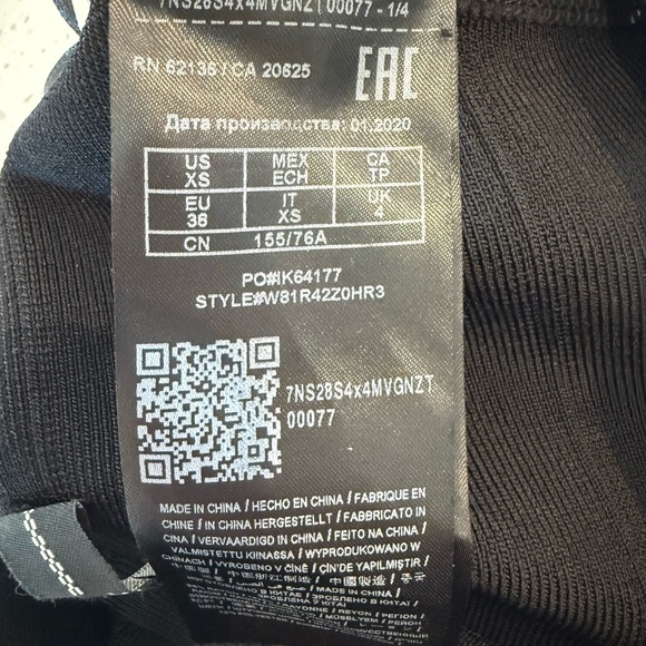 GUESS Black Mirage Ottoman Bandage Crop Tank Top Womens Y2K XS Sexy Stretch Span - Picture 12 of 14